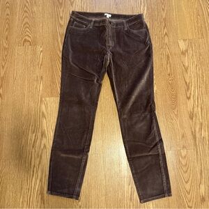 Garnet Hill Chocolate Corduroy Trousers